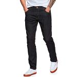 Jeans slim Wrangler Larston bleus en coton lavable en machine W30 look fashion pour homme en promo 