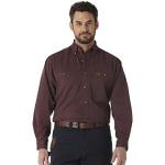 Chemises Wrangler rouge bordeaux en coton à manches longues à manches longues Taille 3 XL look utility pour homme 