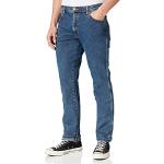 Jeans slim Wrangler Texas bleus lavable en machine W36 look fashion pour homme en promo 