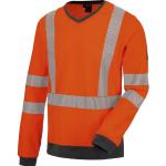 T-shirts col V Modyf orange fluo en fil filet lavable en machine à manches longues à col en V Taille 3 XL look fashion pour homme en promo 