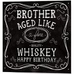 Wuzci Carte d'anniversaire « Brother Jack Daniels » sur le thème du whisky typographique, 150 mm de longueur x 150 mm de largeur