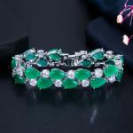 Bracelets de mariage vert d'eau en métal look fashion pour femme 