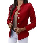 Vestes de randonnée rouges en velours à capuche sans manches Taille L plus size look casual pour femme 