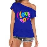WWricotta Femmes I Love The 80s Off The Shoulder T Shirts Disco 80s Costumes Tops Blouse Homme Hiver T Shirt Homme Humour