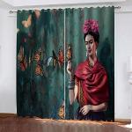 Rideaux multicolores Frida Kahlo occultants modernes pour enfant 