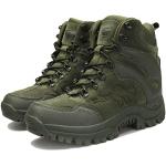 Chaussures de randonnée vertes en caoutchouc imperméables Pointure 43 look militaire pour homme 