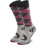 Chaussettes X-Socks roses de ski look sportif pour femme en promo 