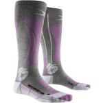 Chaussettes X-Socks blanches de ski look sportif pour femme en promo 