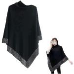 Châles de soirée noirs en laine à strass Tailles uniques look fashion pour femme 