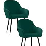 Housses de chaise vert foncé en velours scandinaves 