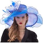 Chapeaux de mariage bleus en organza Tailles uniques look fashion pour femme 