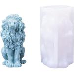Moules en silicone blancs à rayures en silicone à motif lions 