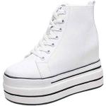 Chaussures casual blanches en cuir respirantes Pointure 37 look casual pour femme 