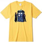 Ximns T-Shirt Homme Coton pour Doctor Who Manches Courtes T-Shirt Homme Imprimé Décontracté Tees Shirt-A06||2XL