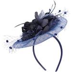 Serre-têtes plume bleu marine à fleurs Tailles uniques look fashion pour femme 