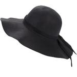 Chapeaux Fedora noirs à effet froissé Pays Taille M look fashion pour femme 