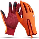 Gants de ski orange en éponge imperméables respirants Taille M look fashion 
