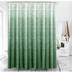 Rideaux de douche verts en polyester en lot de 1 200x240 
