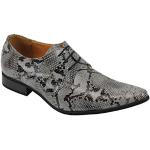 Chaussures oxford de soirée Xposed grises à effet serpent à motif serpents Pointure 40 classiques pour homme 