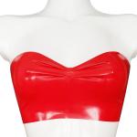 Tops bandeau rouges en latex Taille XS pour femme 