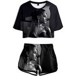T-shirts col rond Ariana Grande à manches courtes à col rond Taille S look fashion pour femme 