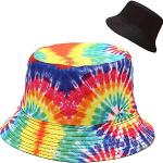 Chapeaux bob multicolores à motif tie-dye 58 cm Tailles uniques look fashion 