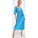 Robes cache-coeur Yas bleues mi-longues à manches courtes Taille S classiques pour femme en promo 