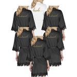 Robes en soie noires en polyester en lot de 6 Tailles uniques look fashion pour femme 