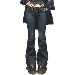 Jeans droits noirs en denim Taille S look gothique pour femme 