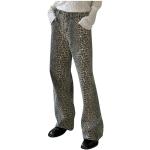Pantalons large kaki à effet léopard Taille S look Hip Hop pour femme 
