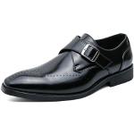 Chaussures oxford noires en cuir à bouts carrés à lacets Pointure 44,5 look casual pour homme 