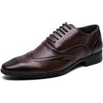 Chaussures oxford de mariage marron en cuir à lacets Pointure 44,5 classiques pour homme 