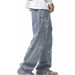 Vêtements de chasse bleus délavés stretch Taille M look Hip Hop 