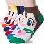 Yancos Sailor Moon Lot de 6 paires de chaussettes Motif dessin animé Multicolore Taille unique, Multicolore, taille unique
