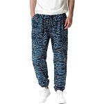 Pantalons de printemps bleus à imprimés Taille L look Hip Hop pour homme 