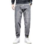 Jeans slim de printemps gris en denim délavés stretch Taille XS look fashion pour homme 