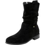 Chaussures montantes de mariage d'hiver noires en cuir pour pieds larges Pointure 42 look fashion pour femme 