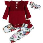 Pyjamas en velours rouges en velours Taille 12 mois look fashion pour fille de la boutique en ligne Amazon.fr 