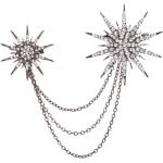 YAZILIND Bijoux Broches Crystal Alliage Vintage Black Light Flower and Pins Gothique pour Idee Cadeau Femme?