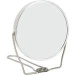 Miroirs ronds gris acier en aluminium grossissants 