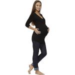 YESET Jeans de Maternité Jeans Grossesse Pantalon Jeans Longue Stretch Ventre Enceinte Denim - Jean Bleu, 42
