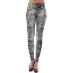 YESET Leggings Femmes Longue Haute Couleur Pantalon Opaque Jeans-Muster Stretch Leggings - Gris, L