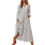 Robes chemisier grises minis Taille L look casual pour femme 