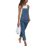 Salopettes en jean bleus foncé en denim Taille S look casual pour femme en promo 