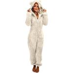 Pyjamas combinaisons d'automne à rayures en velours imperméables coupe-vents à capuche à manches longues Taille XL plus size look sexy pour femme 