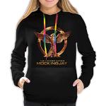 YGYP Sweat à Capuche Femme Girl Personalized The Hunger Games Mockingjay Tag Hoodie Sweater with Pocket Black