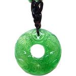 Pendentifs vert jade à motif Bouddha en jade look fashion 