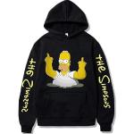Sweats d'automne Les Simpson à capuche à manches longues look Hip Hop 