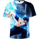YIMIAO Unisexe Fairy Tail T-Shirt Impression Rôle 3D imprimé à Manches Courtes Été Homme Femme Japonais Animé Natsu Tshirt(XXS)