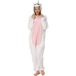 Yimidear® Unisexe Hot Adulte Pyjamas Cosplay Costume d'animal Onesie de Nuit de Nuit,M,Rose-Pink Unicorn